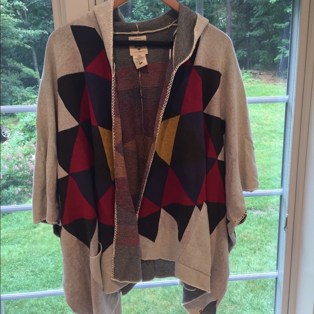 Billabong hoodie/hooded shawl/hooded kimono.